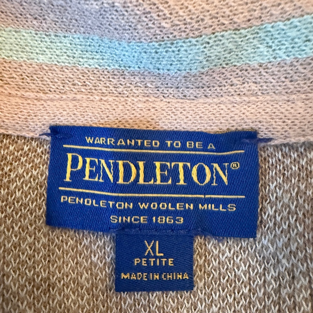 ✨ Pendleton Linen-Cotton Patterned Cardigan Blazer – XL Petite✨ - Picture 10 of 14